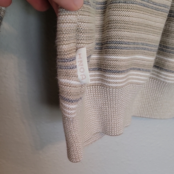 Y2K IZOD Men Chunky Knit Sweater Size L Crewneck Old Money Academia Grandpa Tan - Picture 8 of 13